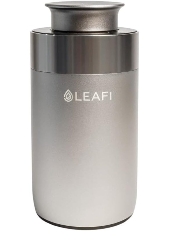 LEAFI Z-AIR Car Diffuser Air Freshener | Automatic Aroma Diffuser with 3-Mode Control | 10ml Fragrance Oil | Aviation Aluminium Body | Rechargeable | Waterless Car Perfume (Grey) - Image 1
